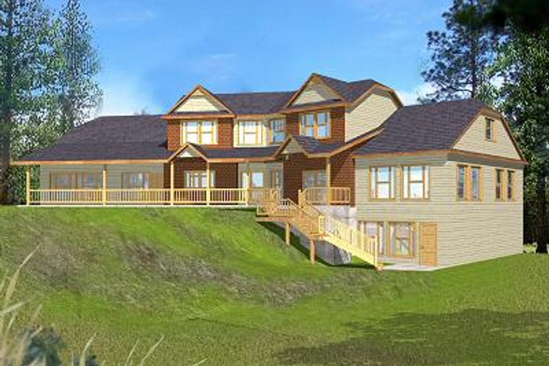 Country Style House Plan - 4 Beds 3.5 Baths 4256 Sq/Ft Plan #117-508