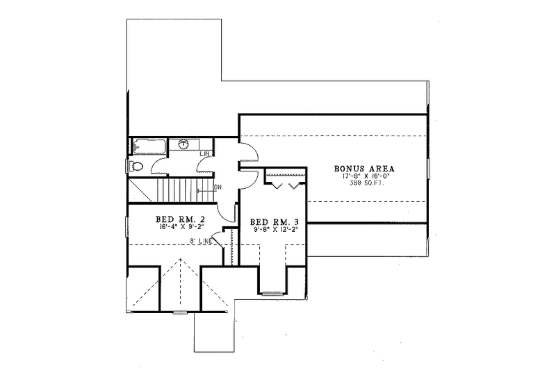House Plan Design - Floor Plan - Upper Floor for Traditional House Plan #17-265 - 3 bed, 2.5 bath