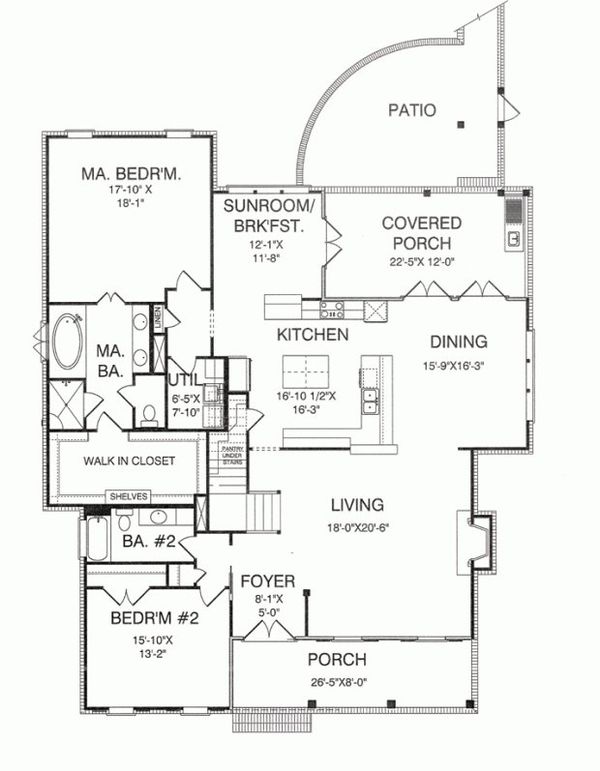 Farmhouse Floor Plan - Main Floor Plan #37-227