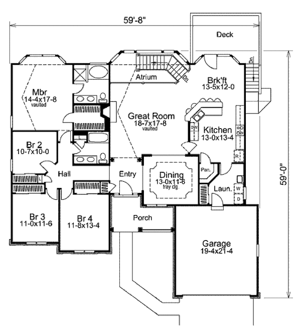 Traditional Floor Plan - Main Floor Plan #57-276