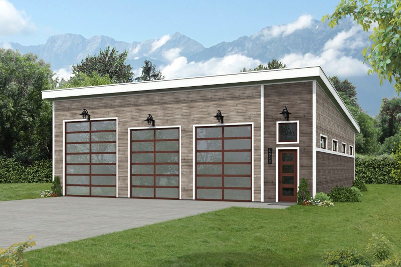 Home Plan - Contemporary Exterior - Front Elevation Plan #932-947