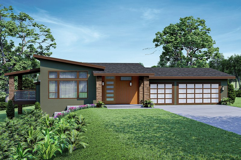Dream House Plan - Modern Exterior - Front Elevation Plan #124-1251
