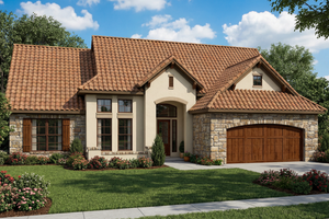 European Exterior - Front Elevation Plan #17-221