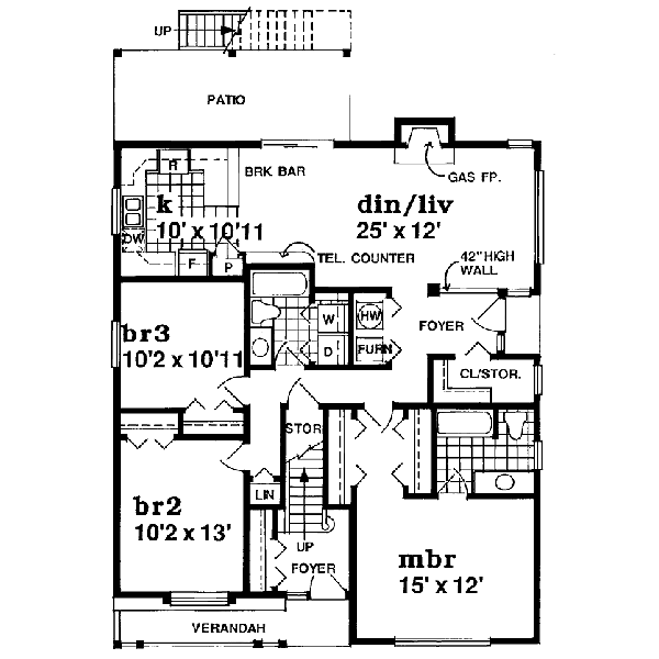 Traditional Floor Plan - Main Floor Plan #47-338