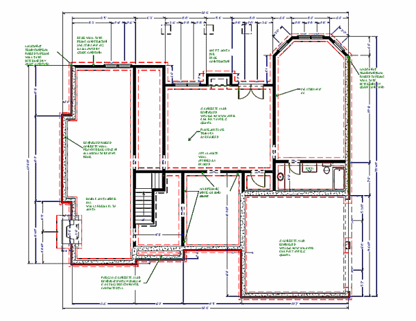 Architectural House Design - European Floor Plan - Lower Floor Plan #56-204