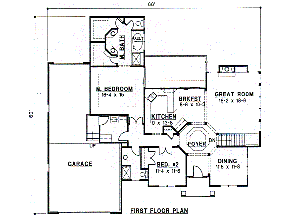Traditional Floor Plan - Main Floor Plan #67-249