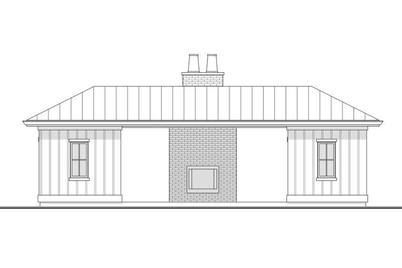 House Blueprint - Exterior - Other Elevation for Farmhouse House Plan #1114-106, 0.5 bath