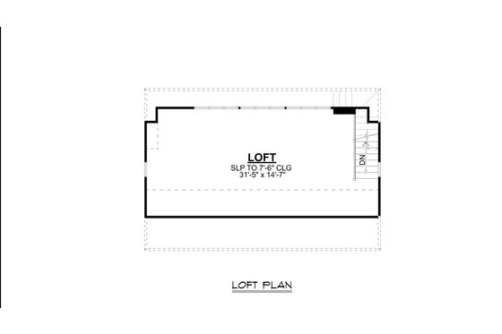 Floor Plan - Upper Floor for Cottage House Plan #1064-291, 0 bath