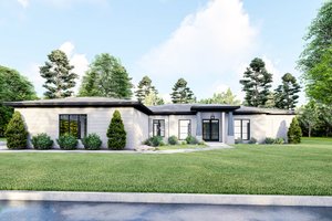 House Plan Design - Exterior - Front Elevation for Contemporary House Plan #923-428 - 3 bed, 3 bath