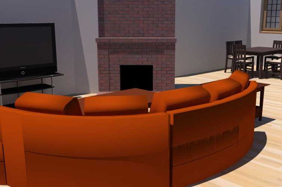 Interior - Family Room for Ranch House Plan #427-5 - 3 bed, 2 bath