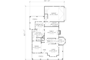 Floor Plan - Main Floor for Victorian House Plan #410-3612 - 4 bed, 4.5 bath