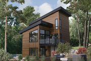 Contemporary Style House Plan - 3 Beds 1.5 Baths 1664 Sq/Ft Plan #25-4931 