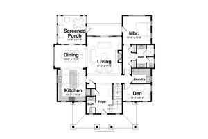 Floor Plan - Main Floor for Country House Plan #928-4 - 5 bed, 4.5 bath