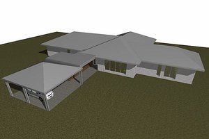 Ranch Exterior - Front Elevation Plan #496-6