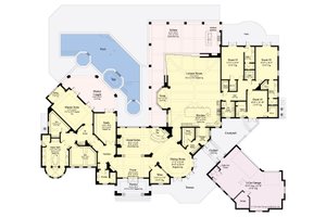 Floor Plan - Main Floor for European House Plan #930-510 - 4 bed, 4.5 bath