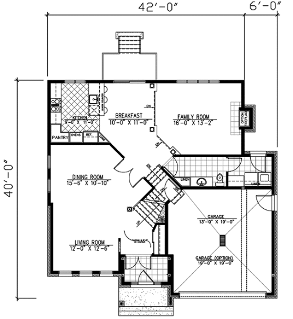 European Floor Plan - Main Floor Plan #138-188