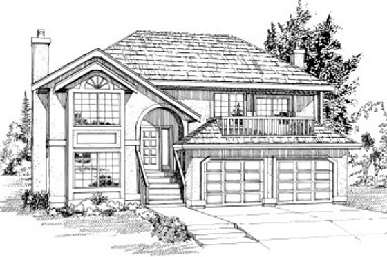 Exterior - Front Elevation for Traditional House Plan #47-553 - 3 bed, 2 bath