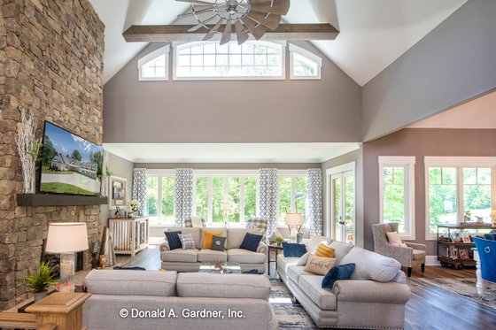 Interior - Family Room for Craftsman House Plan #929-340 - 5 bed, 4 bath