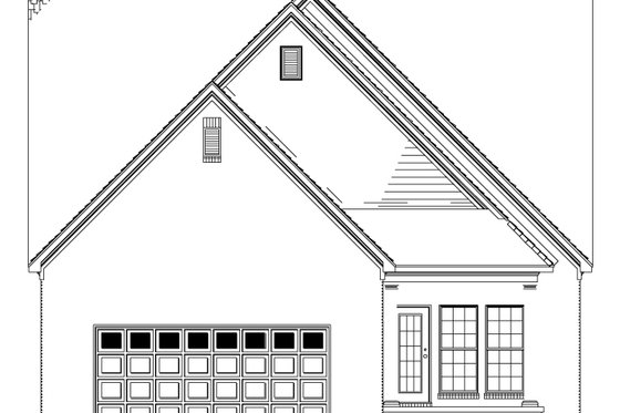 Exterior - Rear Elevation for Traditional House Plan #17-3319 - 4 bed, 3 bath
