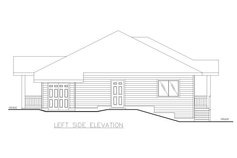 Home Plan - Exterior - Other Elevation for Bungalow House Plan #117-1094 - 3 bed, 2 bath