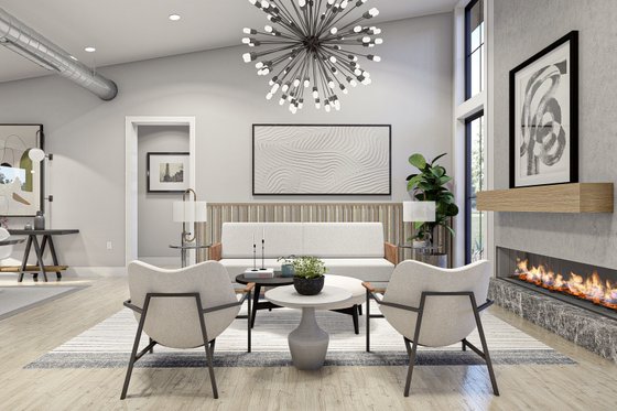 Interior - Family Room for Barndominium House Plan #455-293 - 3 bed, 2.5 bath