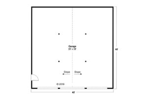 Floor Plan - Main Floor for Traditional House Plan #124-1180, 0 bath