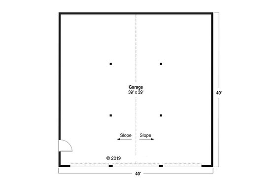 Floor Plan - Main Floor for Traditional House Plan #124-1180, 0 bath