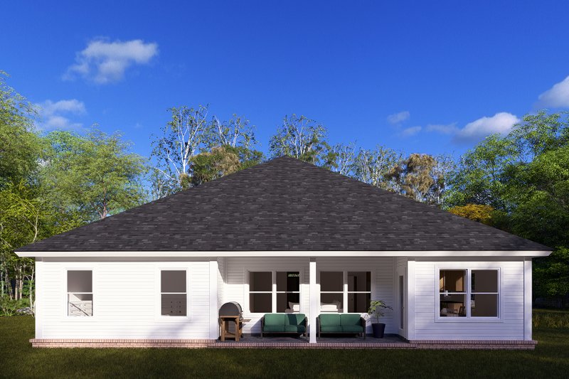 Dream House Plan - Exterior - Rear Elevation for Cottage House Plan #513-2174 - 4 bed, 3.5 bath