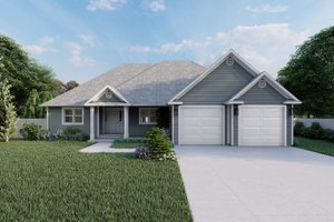 Ranch Exterior - Front Elevation Plan #1060-10