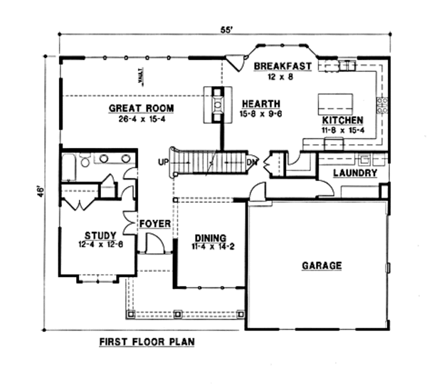 Traditional Floor Plan - Main Floor Plan #67-172