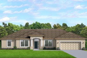 Ranch Exterior - Front Elevation Plan #1058-190