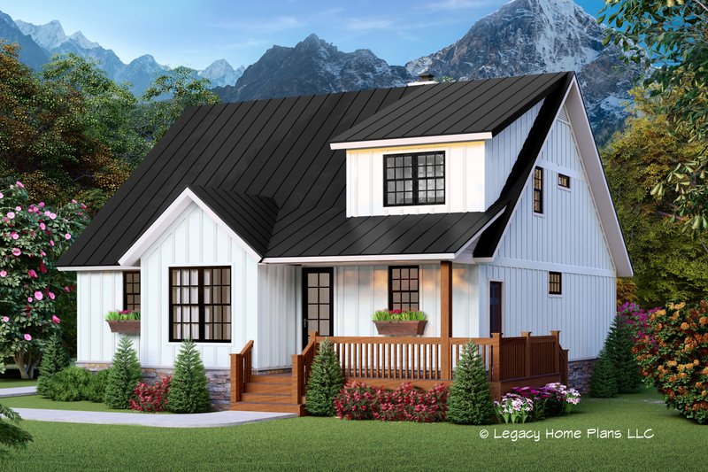 Architectural House Design - Farmhouse Exterior - Front Elevation Plan #932-703