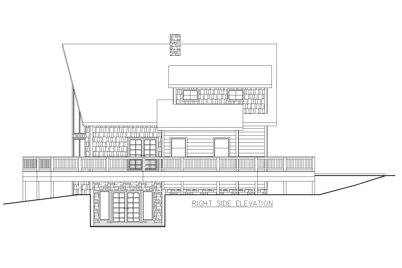 House Plan Design - Exterior - Other Elevation 1 for Cabin House Plan #117-1006 - 3 bed, 3.5 bath