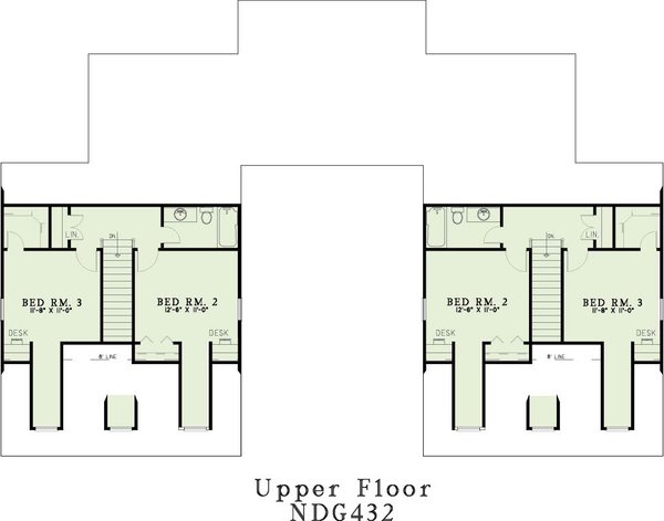 House Design - Country Floor Plan - Upper Floor Plan #17-2023