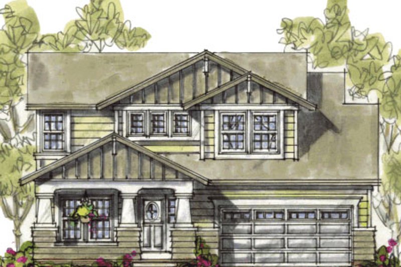Dream House Plan - Craftsman Exterior - Front Elevation Plan #20-1235