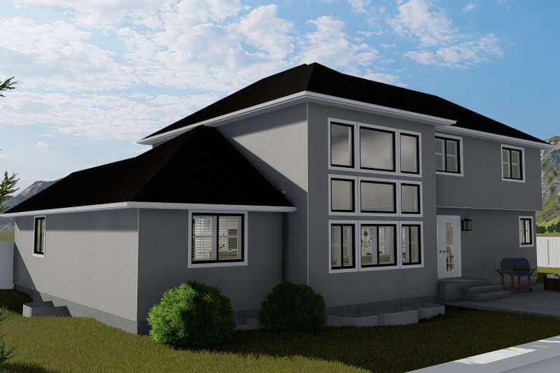 Architectural House Design - Exterior - Rear Elevation 1 for Traditional House Plan #1060-25 - 6 bed, 3.5 bath