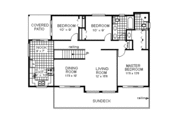 European Style House Plan - 3 Beds 2 Baths 1361 Sq/Ft Plan #18-215 