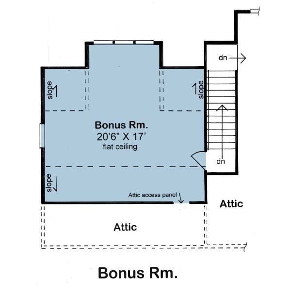 House Plan Design - Floor Plan - Upper Floor for Ranch House Plan #1124-2 - 3 bed, 2 bath