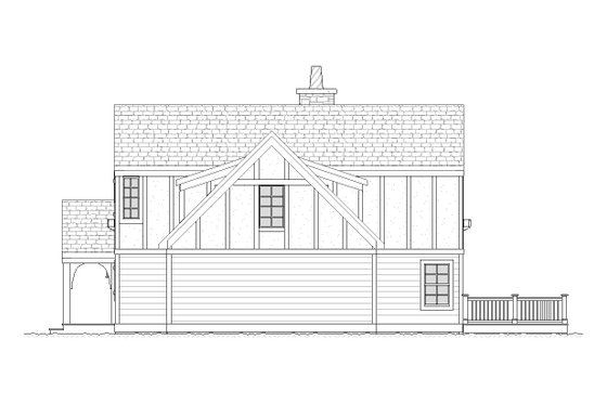 Exterior - Other Elevation 1 for Tudor House Plan #901-70 - 3 bed, 2.5 bath