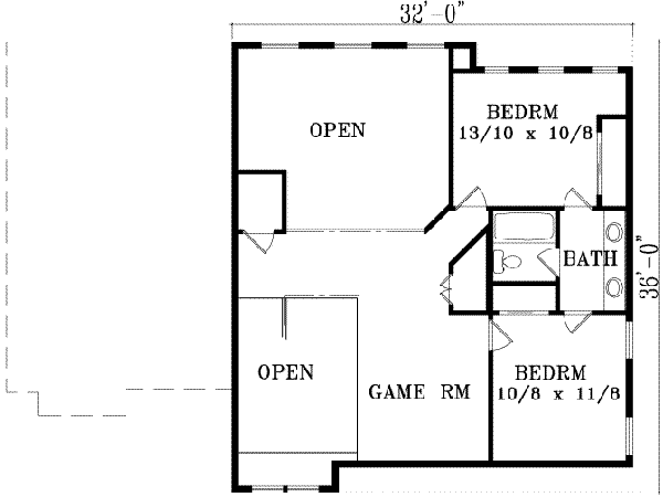 European Floor Plan - Upper Floor Plan #1-1435