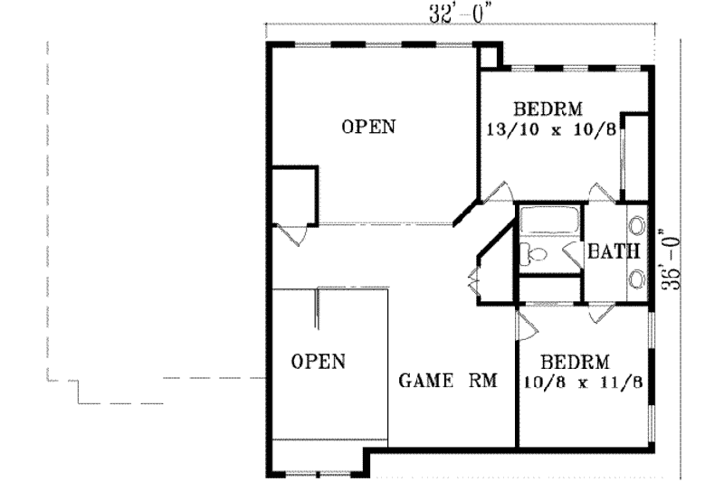 Architectural House Design - Floor Plan - Upper Floor for European House Plan #1-1435 - 3 bed, 2.5 bath