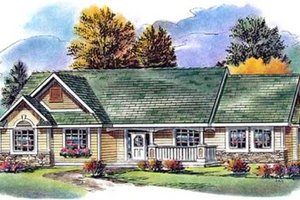 Country Exterior - Front Elevation Plan #18-4524