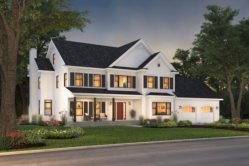 Architectural House Design - Farmhouse Exterior - Front Elevation Plan #497-44