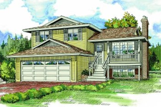 Exterior - Front Elevation for Traditional House Plan #47-162 - 3 bed, 2 bath