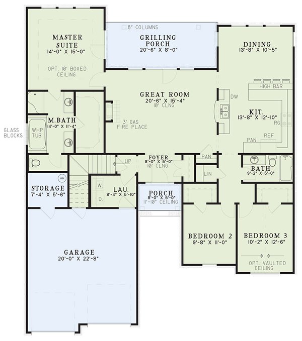 Ranch Floor Plan - Main Floor Plan #17-3325