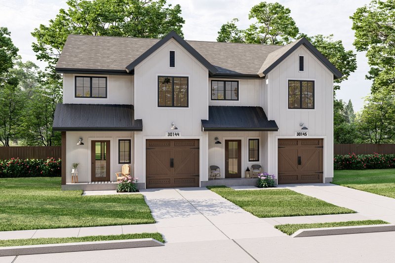 Architectural House Design - Modern Exterior - Front Elevation Plan #455-278