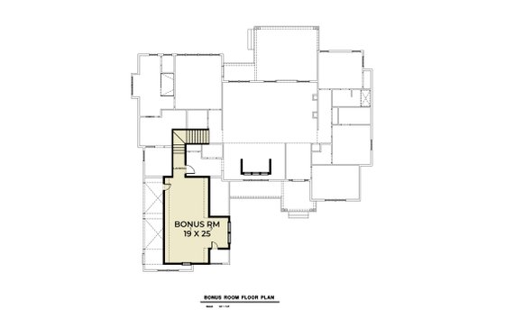 Floor Plan - Upper Floor for Contemporary House Plan #1070-86 - 3 bed, 3.5 bath
