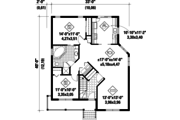 Cottage Style House Plan - 2 Beds 1 Baths 1173 Sq/Ft Plan #25-4735 