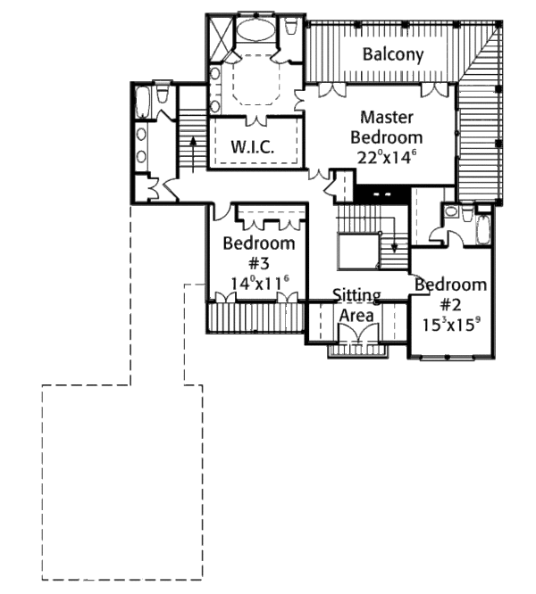 Home Plan - Mediterranean Floor Plan - Upper Floor Plan #429-36