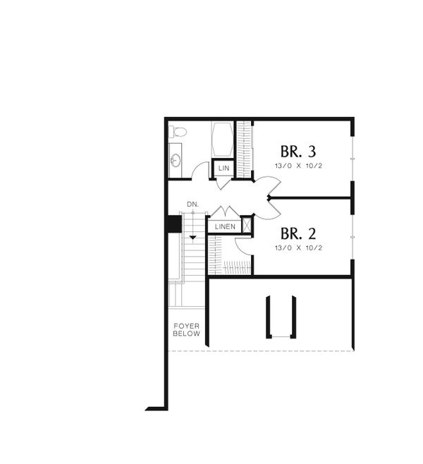 Cottage Floor Plan - Upper Floor Plan #48-567
